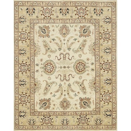 2 Ft. 6 In. X 10 Ft. Majestic Rectangular Shape Hand Knotted Area Rug- Ivory And Gold